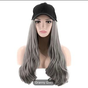 Long Curly Resistant Synthetic Hair Extension Baseball Hat Bob Wig ( Blonde)